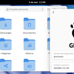 Captura de pantalla de GNOME OS 48.